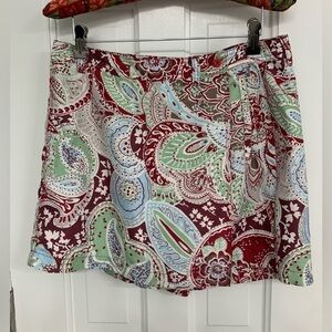 🎉Sportif, paisley, faux wrap tennis/golf skirt, size 8.